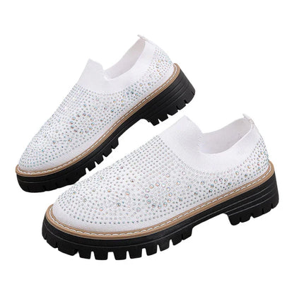 Mocasines Mujer sin Cordones con Pedrería Brillante