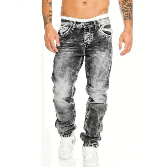 Vaqueros Hombre Elastico Estilo Minimalista Corte Recto - Mavetta