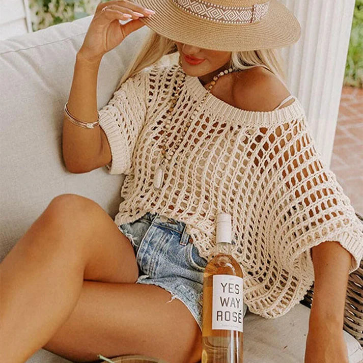 Jersey Mujer de Punto Calado Veraniego Casual