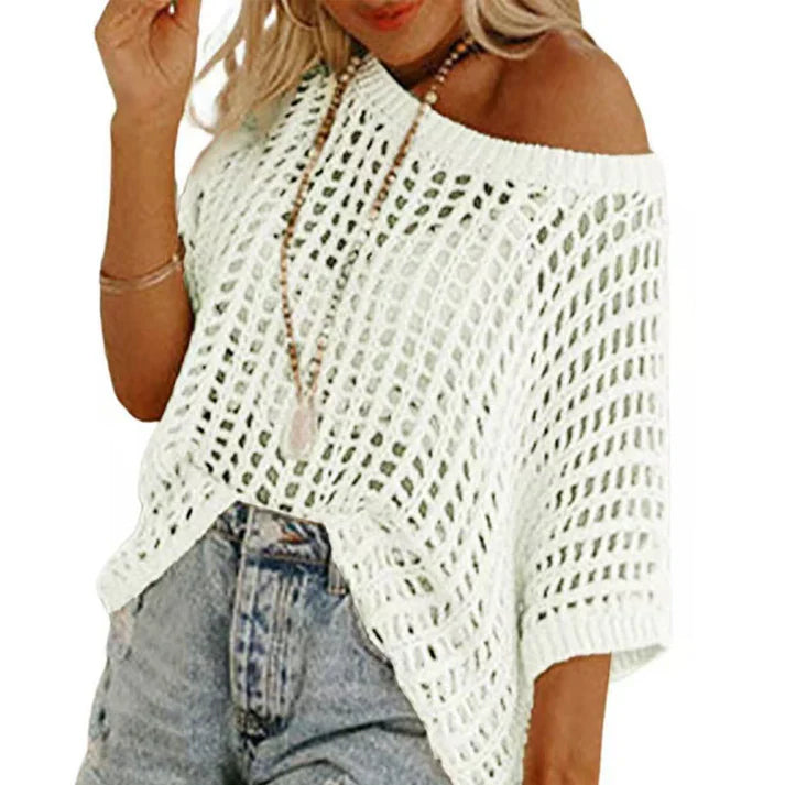 Jersey Mujer de Punto Calado Veraniego Casual
