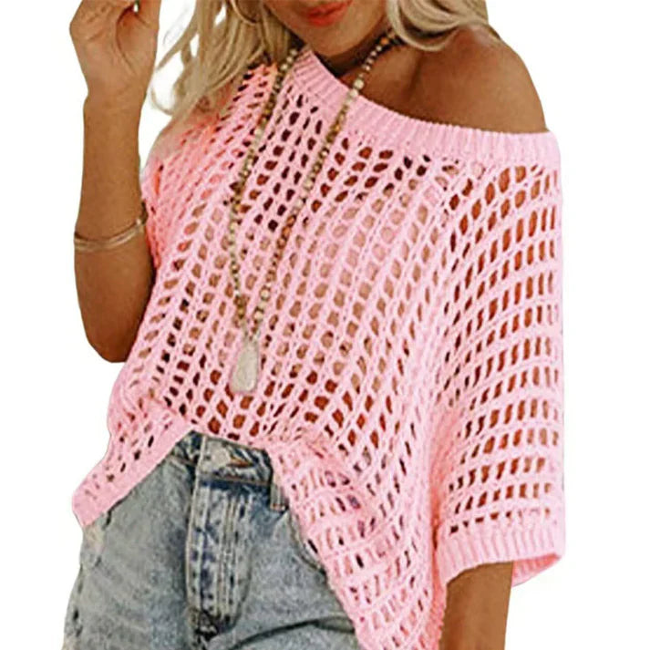Jersey Mujer de Punto Calado Veraniego Casual