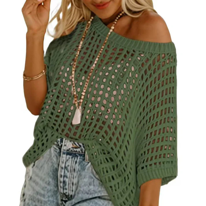 Jersey Mujer de Punto Calado Veraniego Casual