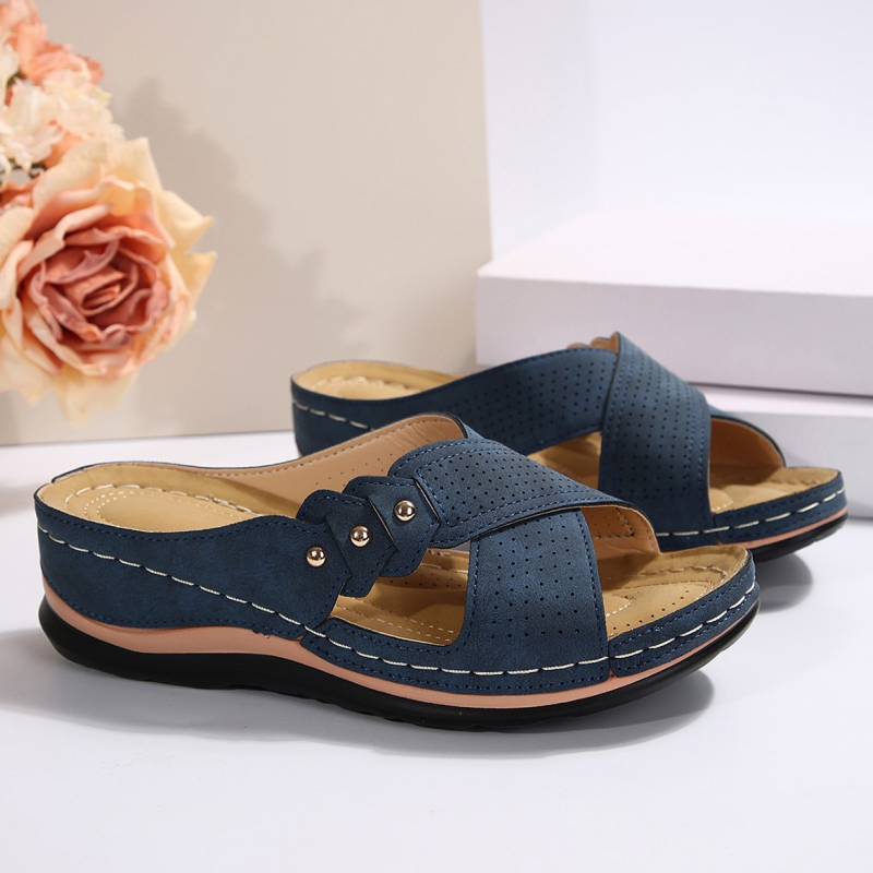 Sandalias Mujer Cuña Ligera Estable Confort Diario