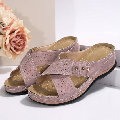Sandalias Mujer Cuña Ligera Estable Confort Diario