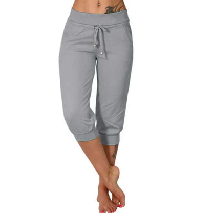 Pantalón Capri Mujer Ajustado Cintura Alta