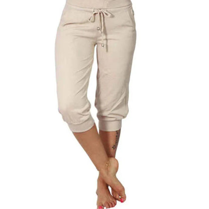 Pantalón Capri Mujer Ajustado Cintura Alta
