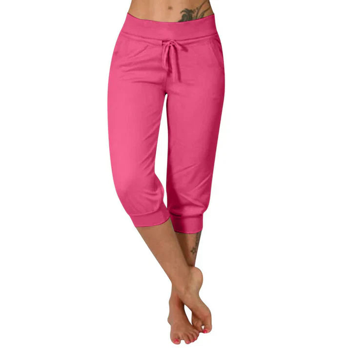 Pantalón Capri Mujer Ajustado Cintura Alta