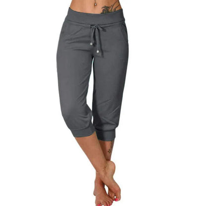 Pantalón Capri Mujer Ajustado Cintura Alta