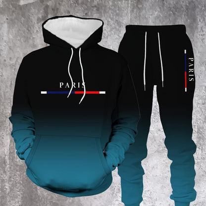 Conjunto deportivo hombre sudadera con capucha y pantalón jogger