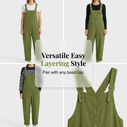 Overall mujer amplio con tirantes ajustables cómodo verano