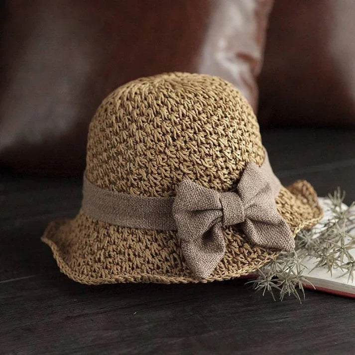 Sombrero Mujer de Paja con Lazo Estilo Retro