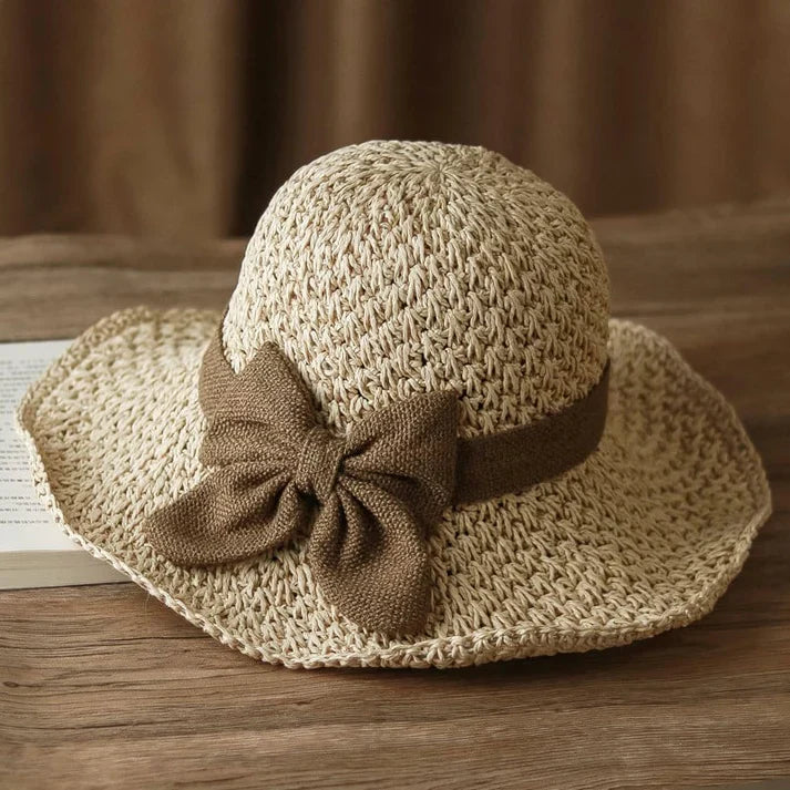 Sombrero Mujer de Paja con Lazo Estilo Retro