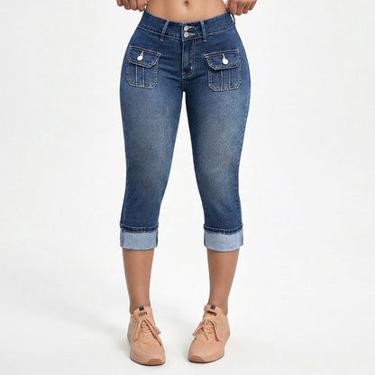 Pantalones Capri Mujer Denim Ajustados Moldeadores - Mavetta