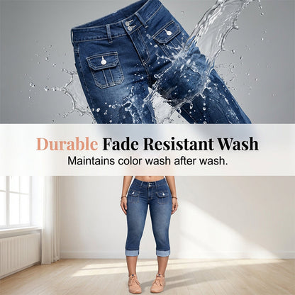 Pantalones Capri Mujer Denim Ajustados Moldeadores