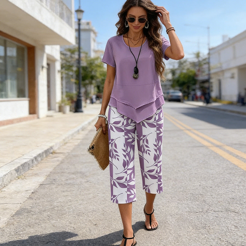 Conjunto Mujer Casual Fluido Dos Piezas Diseño