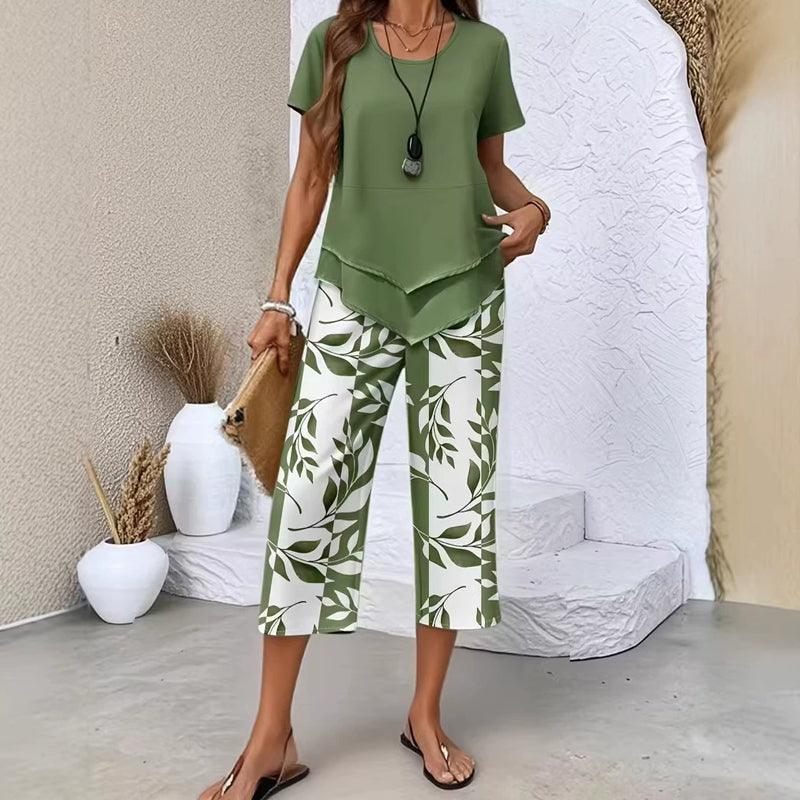 Conjunto Mujer Casual Fluido Dos Piezas Diseño