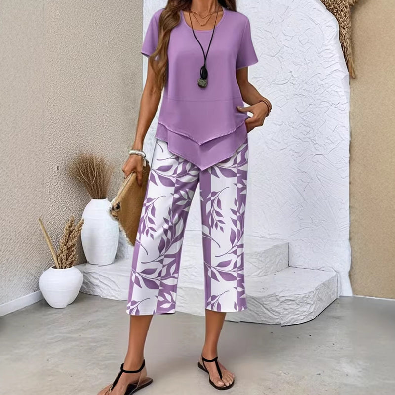 Conjunto Mujer Casual Fluido Dos Piezas Diseño