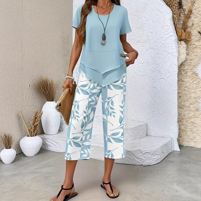 Conjunto Mujer Casual Fluido Dos Piezas Diseño