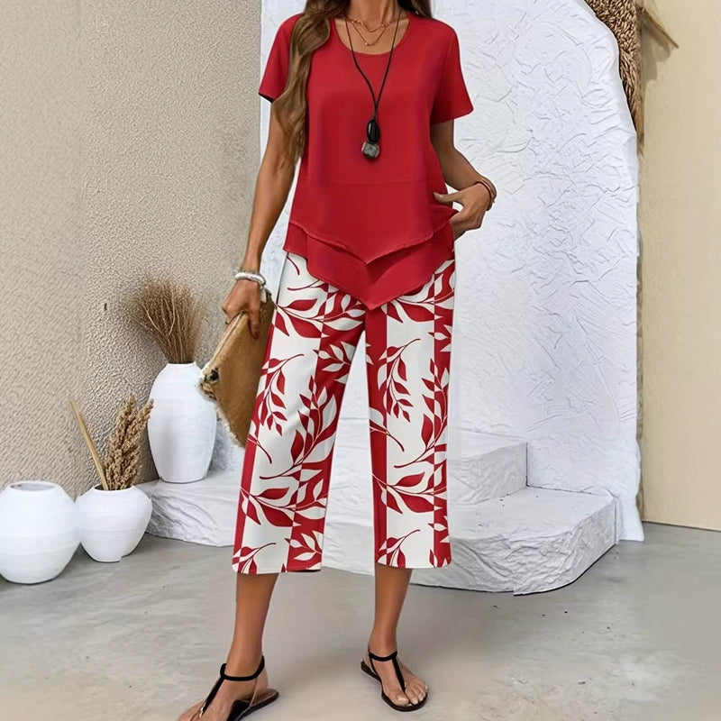 Conjunto Mujer Casual Fluido Dos Piezas Diseño