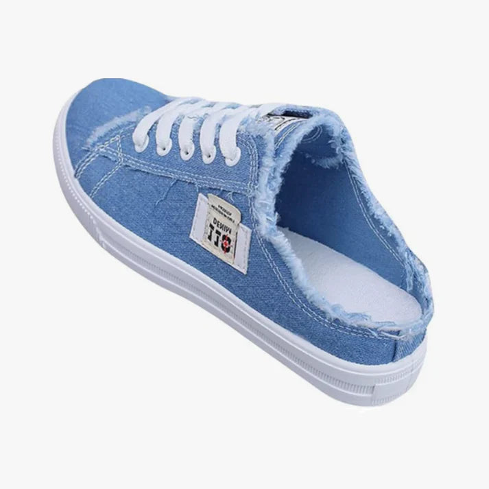 Zapatillas Mule Mujer Denim Suela Cómoda