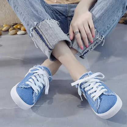 Zapatillas Mule Mujer Denim Suela Cómoda