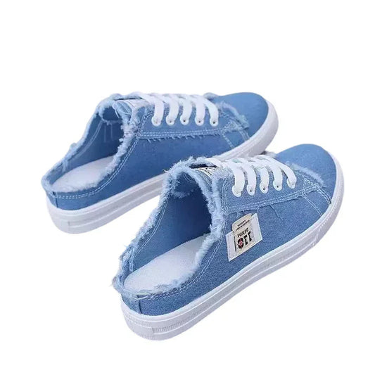 Zapatillas Mule Mujer Denim Suela Cómoda - Mavetta