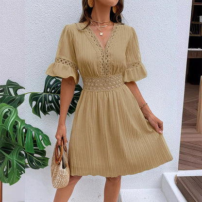 Vestido Verano Mujer con Encaje Comodo