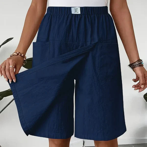 Falda Pantalón Mujer Casual Cintura Elástica