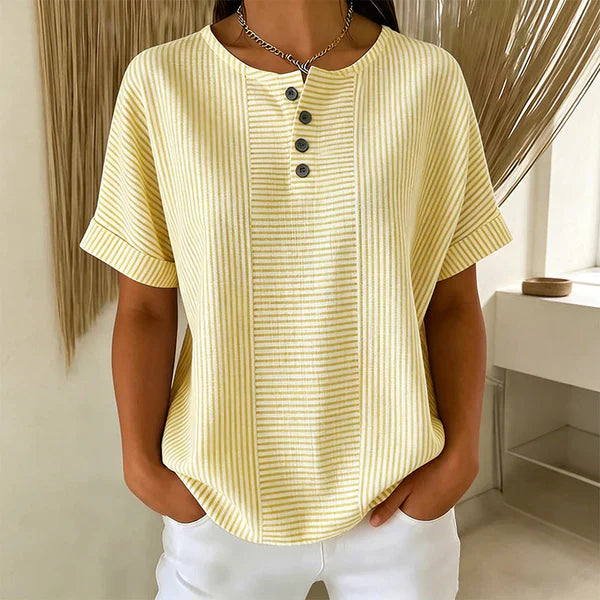 Blusa Mujer de Rayas Estilo Francés Ajuste Clásico