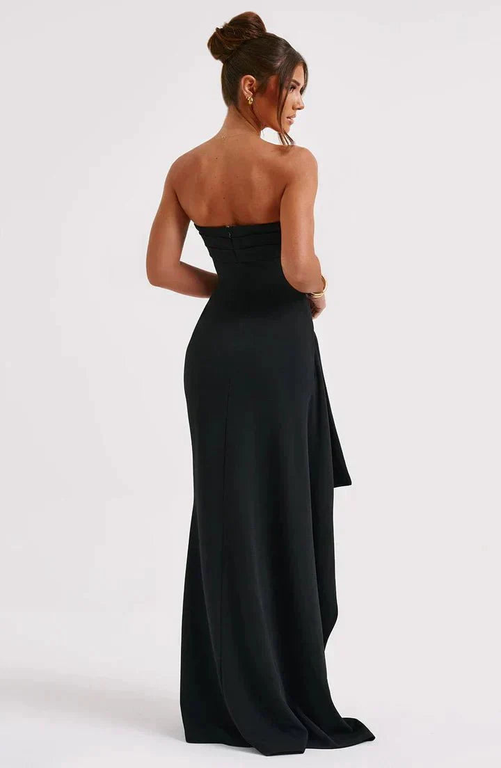 Vestido maxi mujer sin hombros ligero y elegante verano