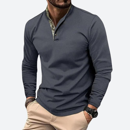 Camisa Hombre Semitransparente Manga Larga Ajuste Regular