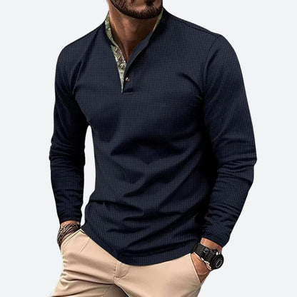 Camisa Hombre Semitransparente Manga Larga Ajuste Regular