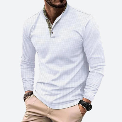 Camisa Hombre Semitransparente Manga Larga Ajuste Regular