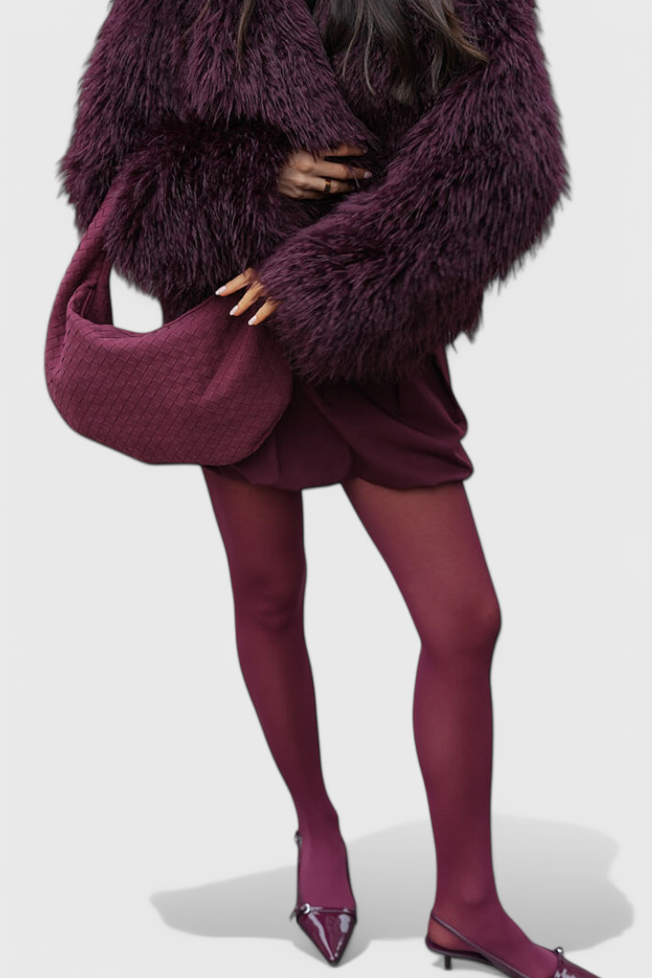 Bolso mujer tejido mediano con nudo diseño moderno