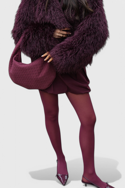 Bolso mujer tejido mediano con nudo diseño moderno