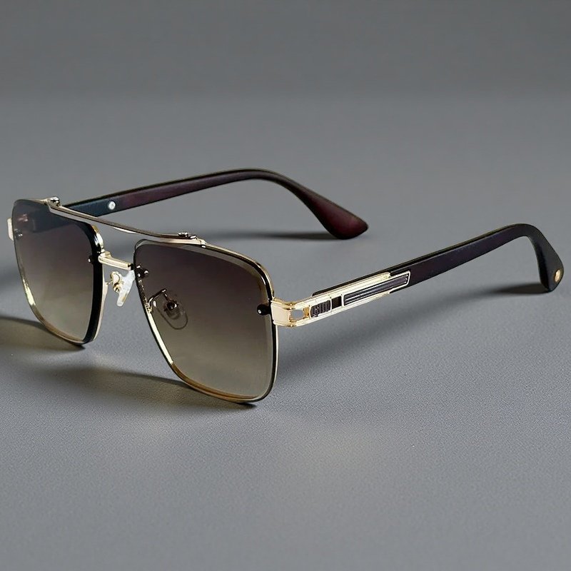 Gafas de sol Unisex estilo aviador cuadrado aleación lentes degradados