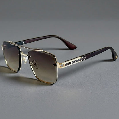 Gafas de sol Unisex estilo aviador cuadrado aleación lentes degradados