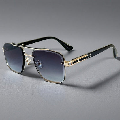 Gafas de sol Unisex estilo aviador cuadrado aleación lentes degradados