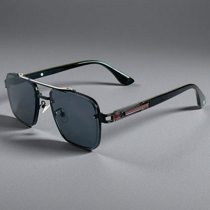 Gafas de sol Unisex estilo aviador cuadrado aleación lentes degradados