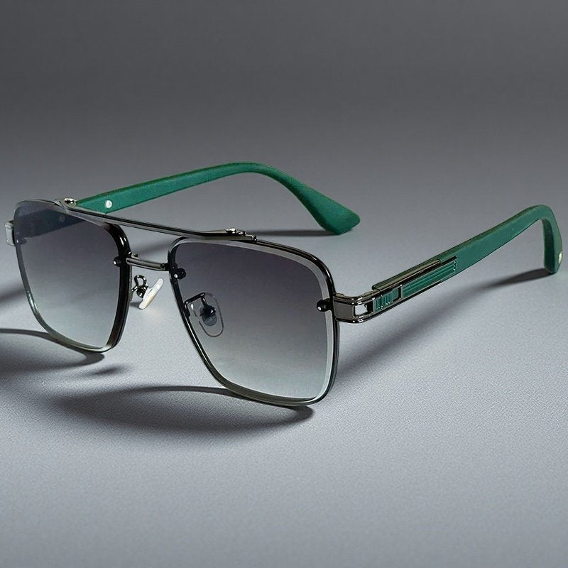 Gafas de sol Unisex estilo aviador cuadrado aleación lentes degradados