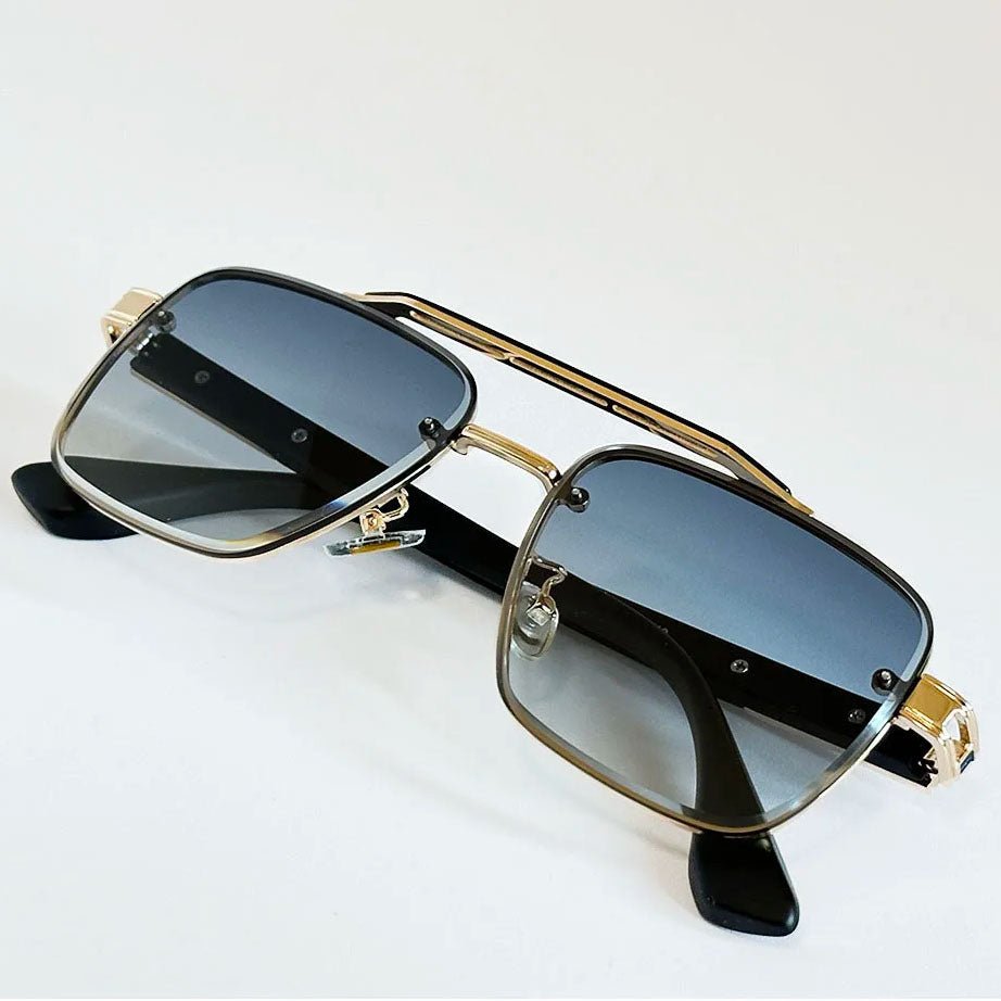 Gafas de sol Unisex estilo aviador cuadrado aleación lentes degradados