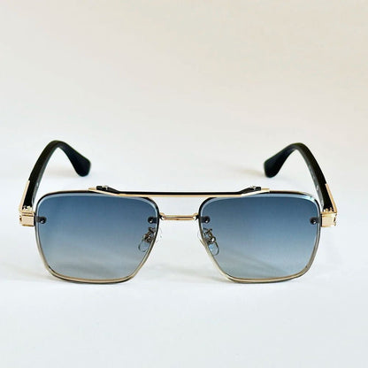Gafas de sol Unisex estilo aviador cuadrado aleación lentes degradados