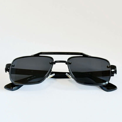 Gafas de sol Unisex estilo aviador cuadrado aleación lentes degradados
