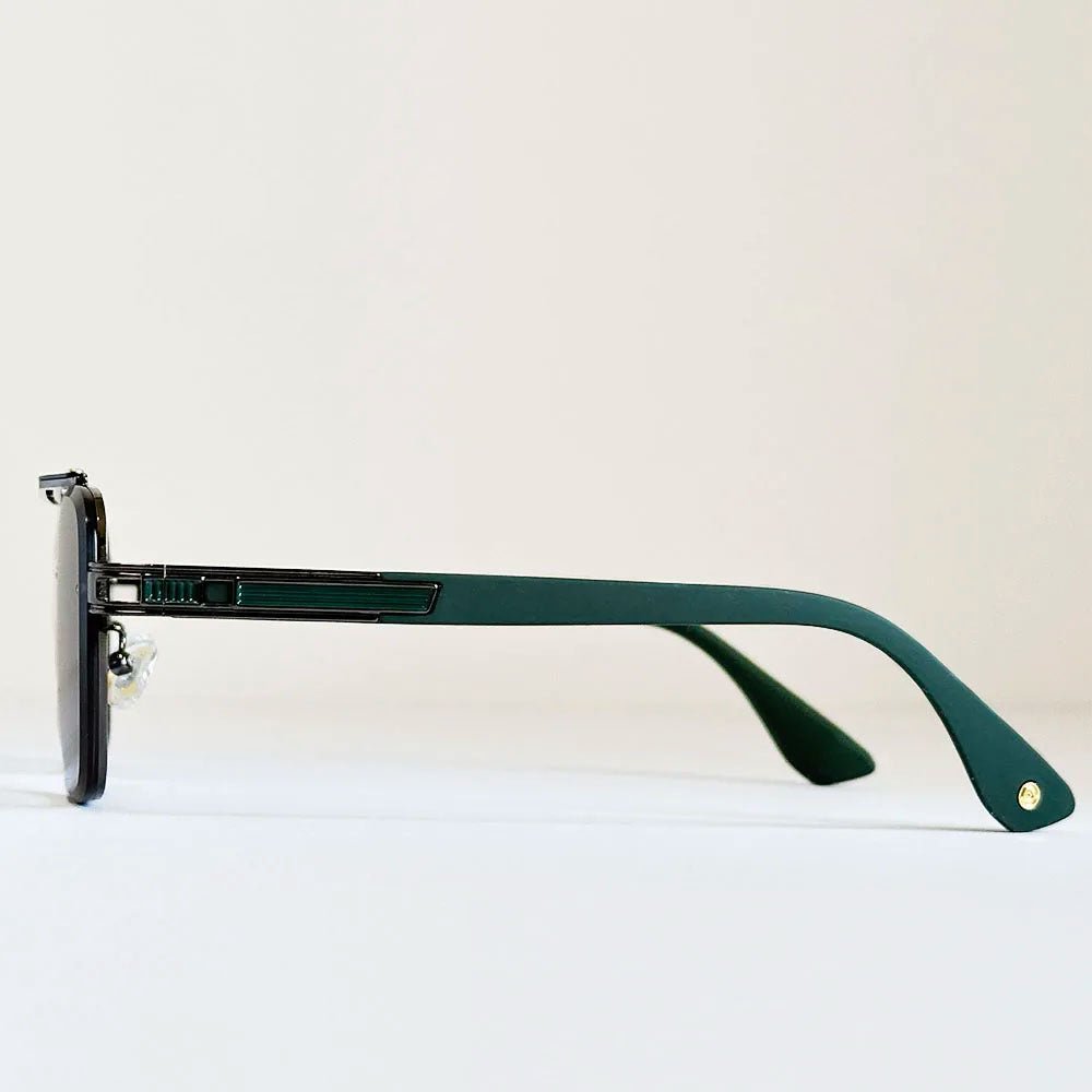 Gafas de sol Unisex estilo aviador cuadrado aleación lentes degradados