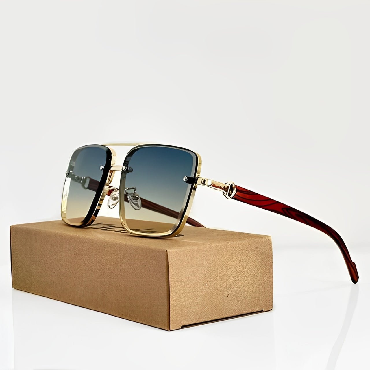Gafas de sol Unisex estilo aviador con lentes degradados y protección