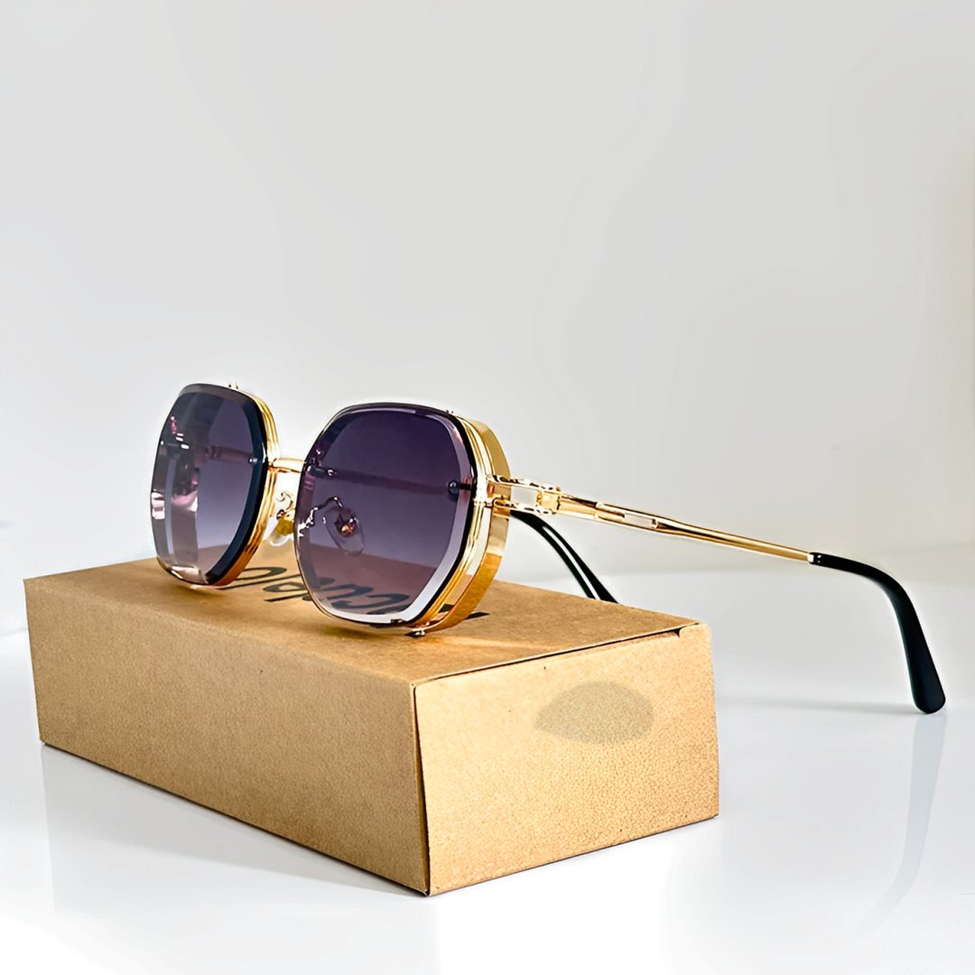 Gafas de sol unisex estilo aviador con lentes degradados y protección