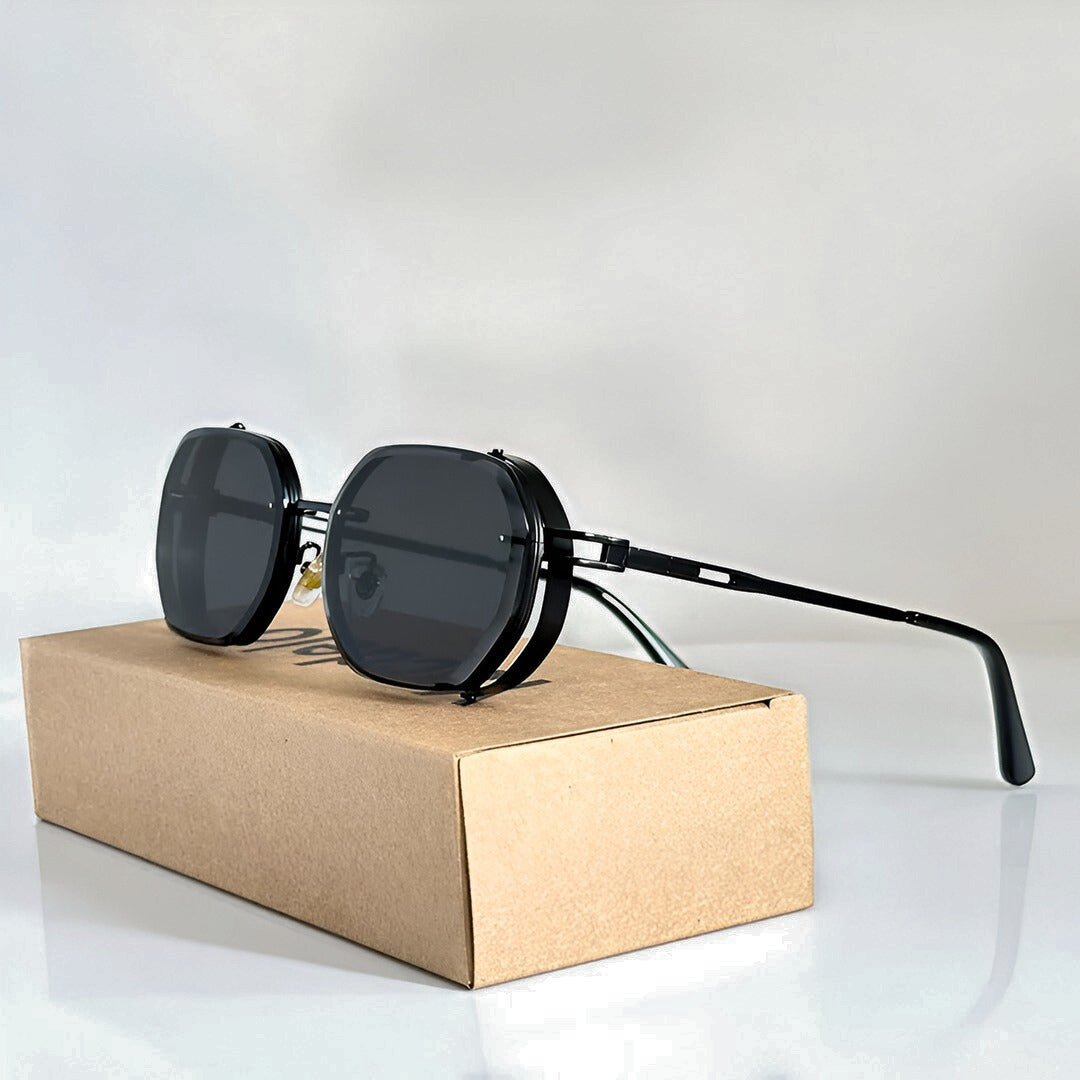 Gafas de sol unisex estilo aviador con lentes degradados y protección