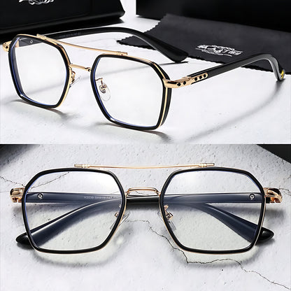 Gafas de sol unisex montura cuadrada lentes transparentes filtro luz - Mavetta