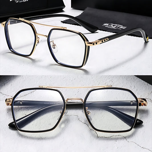 Gafas de sol unisex montura cuadrada lentes transparentes filtro luz - Mavetta