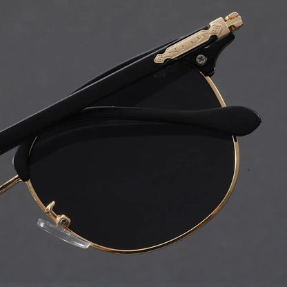 Gafas de sol Unisex estilo clubmaster montura metálica protección